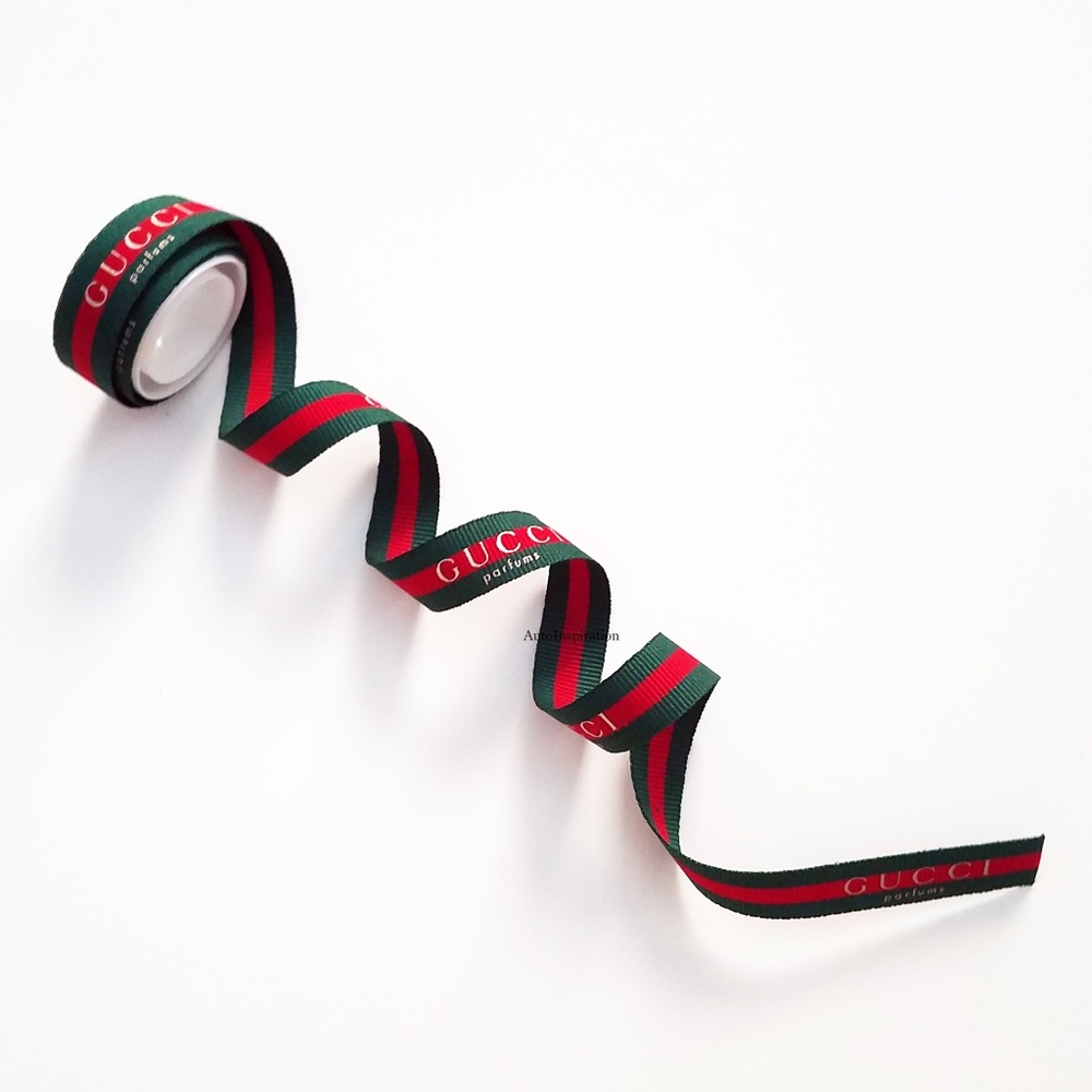 Authentic GUCCI signature red green RIBBON - Picture 1 of 8